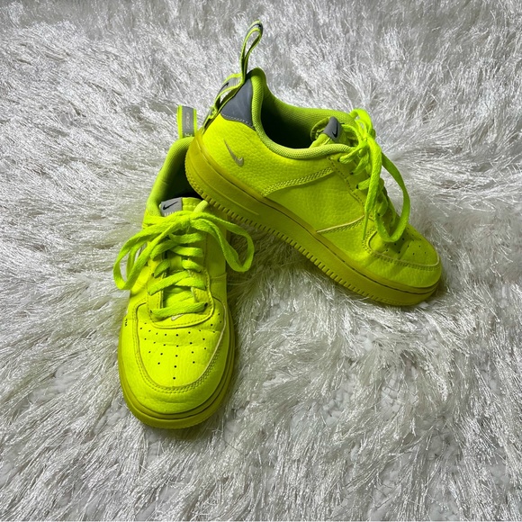 Nike Air Force 1 Other - Nike Air Force 1 '07 LV8 Overbranding Utility GS Yellow Size 1.5 Youth Sneakers